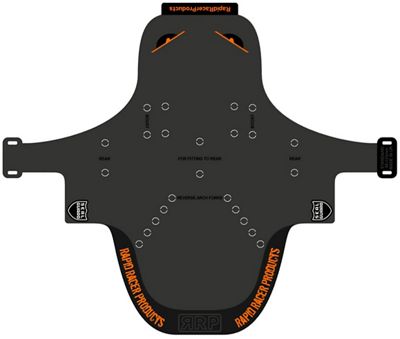 RapidRacerProducts Enduroguard Standard Front Mudguard - Black - Neon, Black - Neon